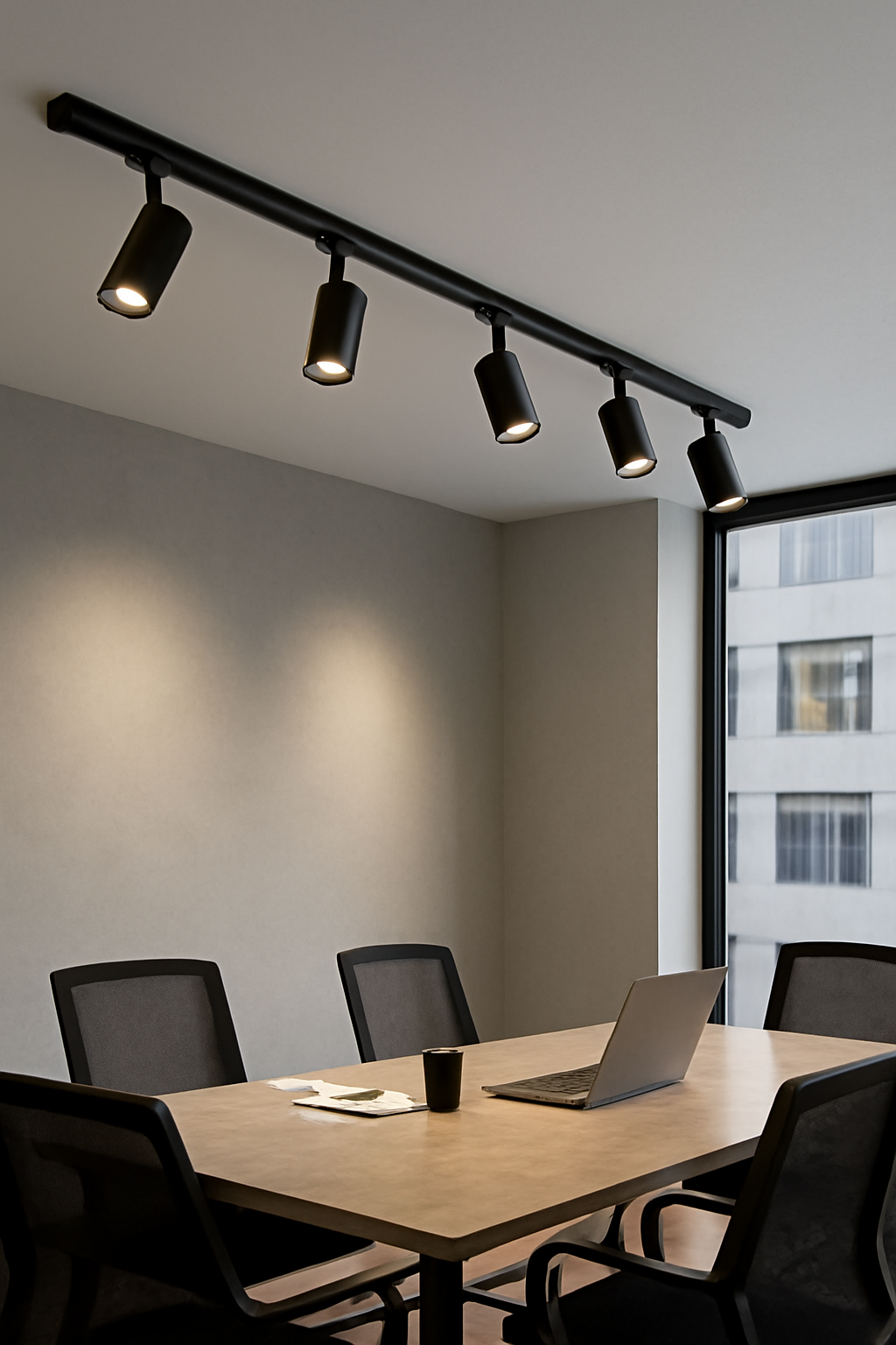 Track or rail lights in the office
